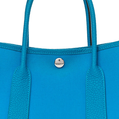 Hermes Toile Officer Negonda Verso Garden Party 30 TPM Bleu Zanzibar Rubis 8 of 11