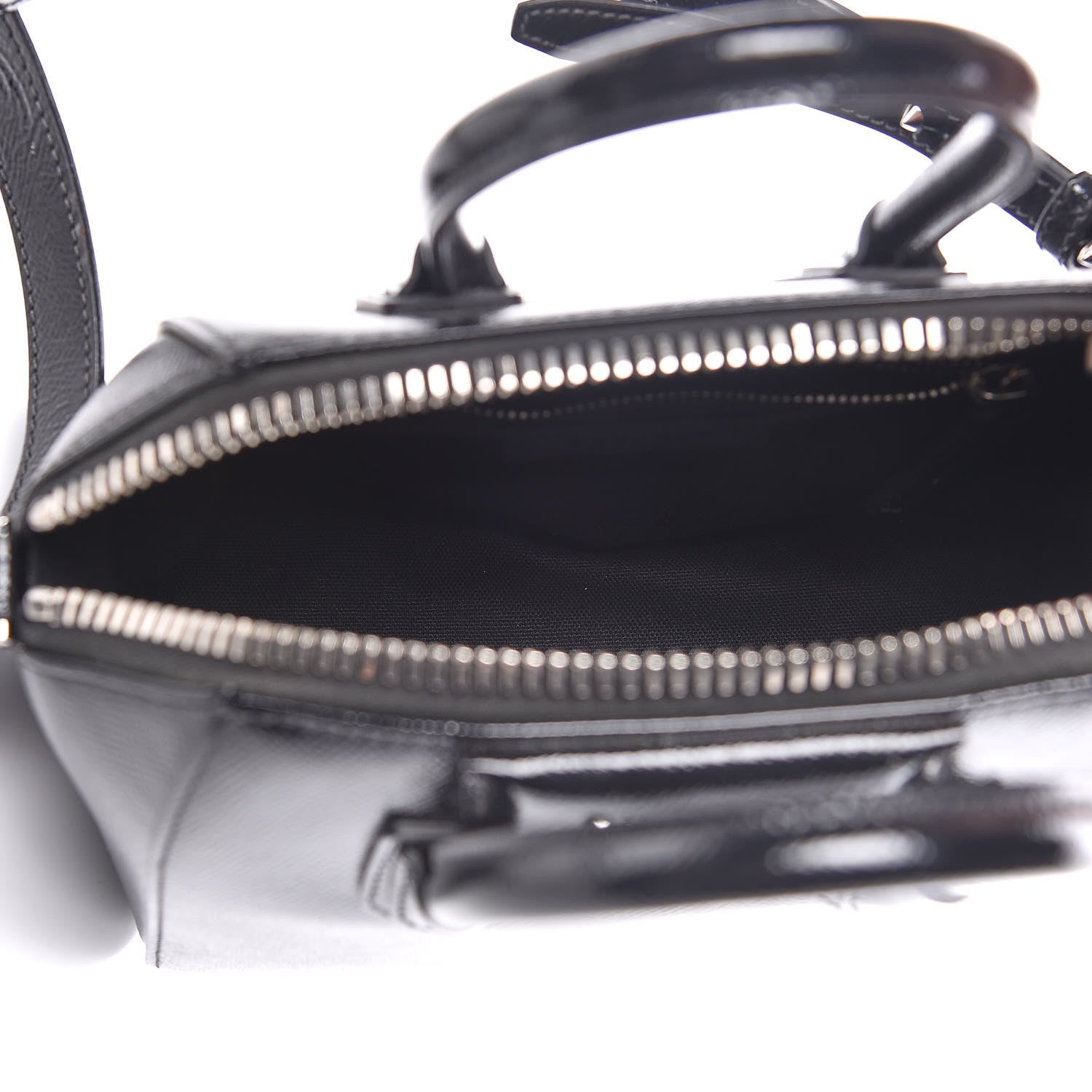 Givenchy Textured Patent Calfskin Mini Antigona Black 7 of 10