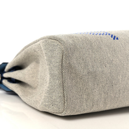 Hermes Vache Hunter Toile H Brides de Gala Herbag Zip Retourne 31 PM Bleu De France Ecru Black 11 of 18