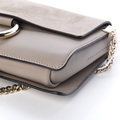 Chloe Suede Calfskin Small Faye Shoulder Bag Motty Grey 9 of 9