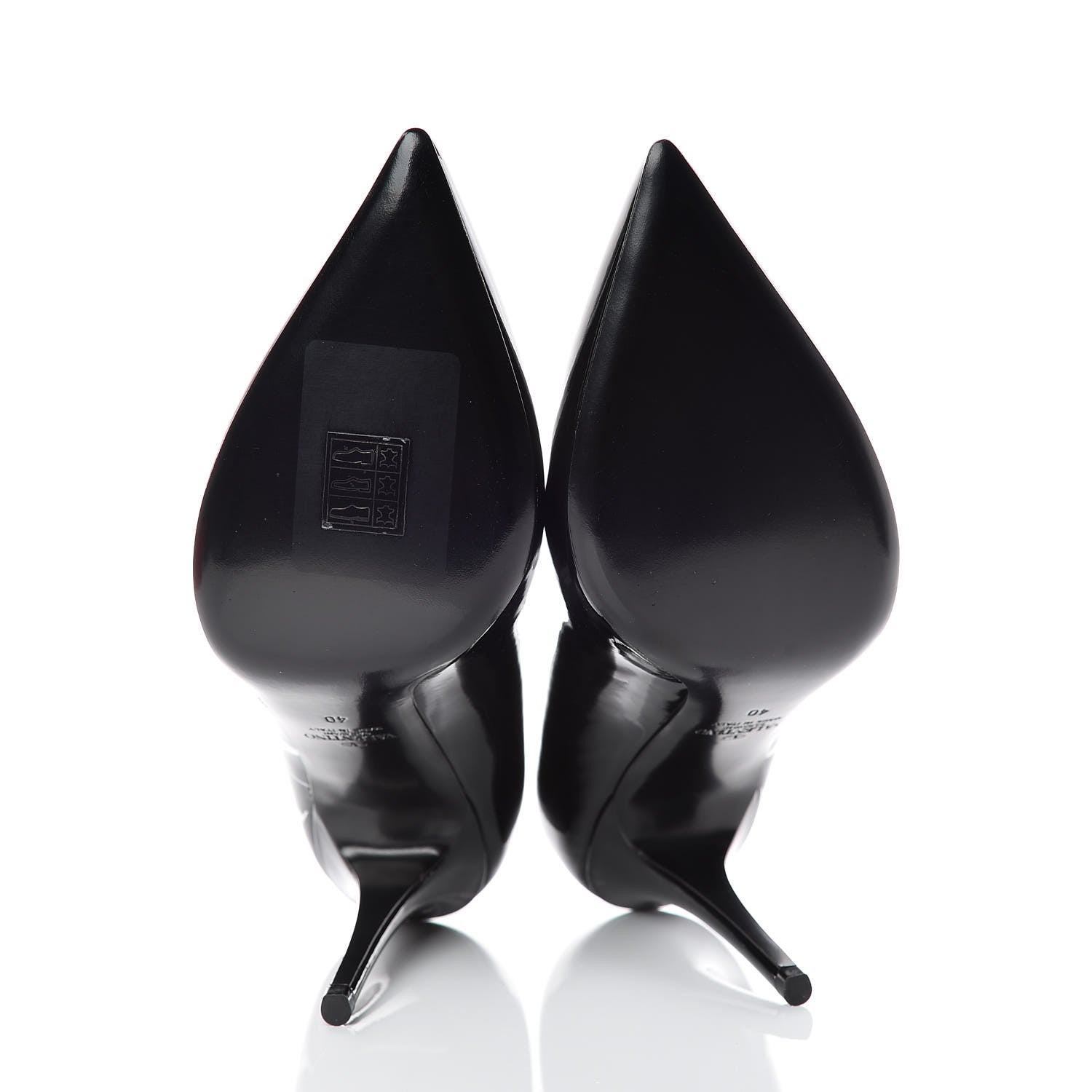 Valentino Garavani Patent VLTN 105mm Pumps 40 Black White 5 of 10