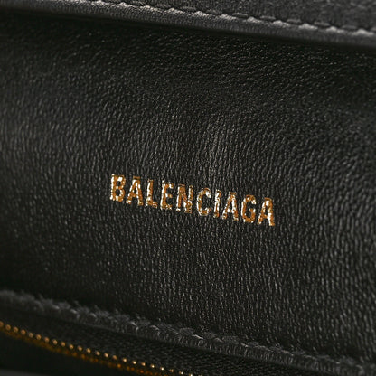 Balenciaga Semi Shiny Smooth Calfskin Small Downtown Shoulder Bag Black 6 of 8