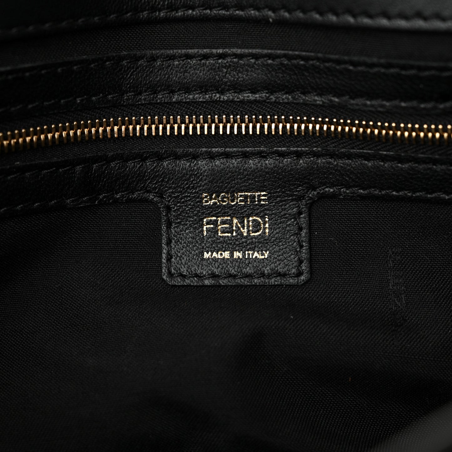 Nappa FF 1974 Embossed Baguette Black