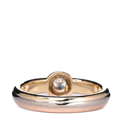 Cartier 18K Pink Yellow White Gold Diamond Solitaire Trinity Ring 52 6 4 of 5