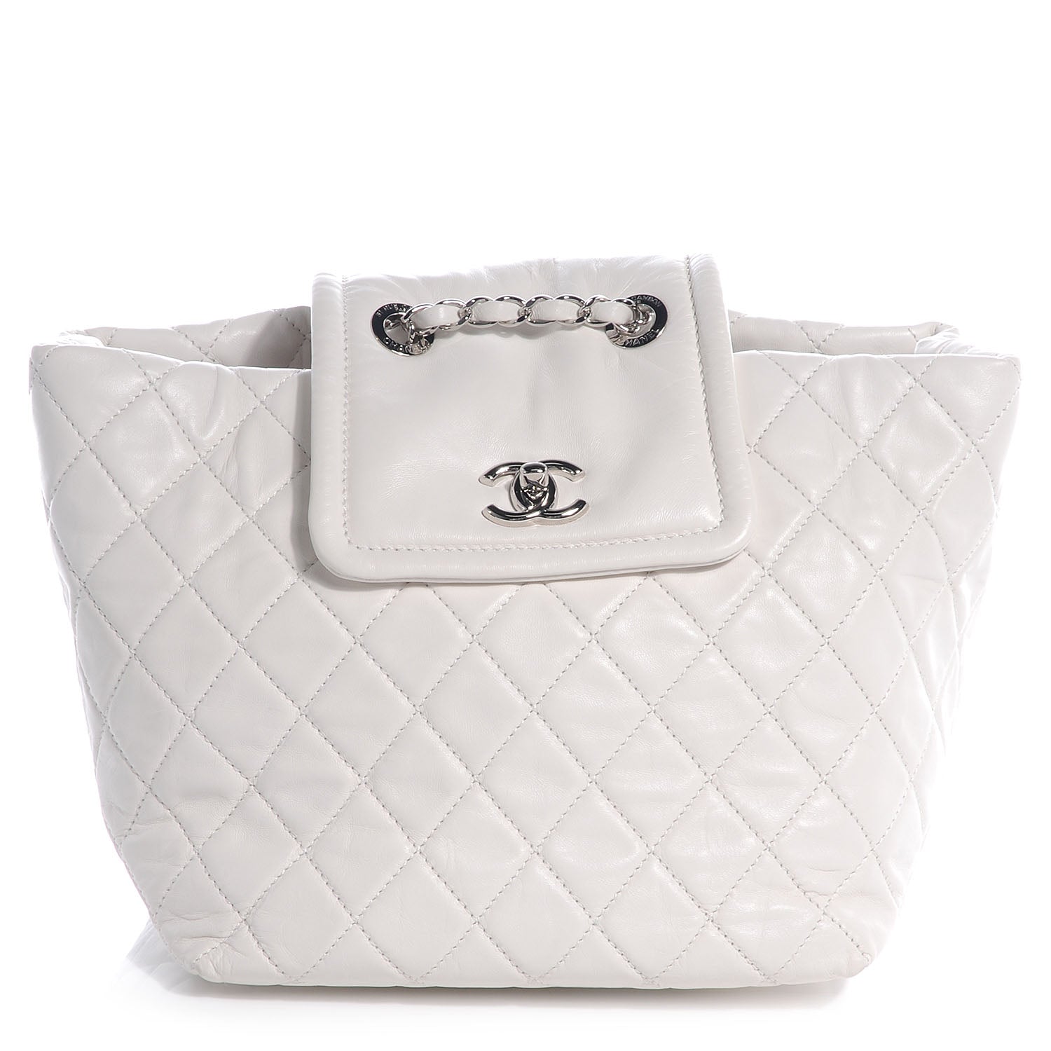 Chanel Lambskin Quilted Beijing Backpack Bag White 1 of 8