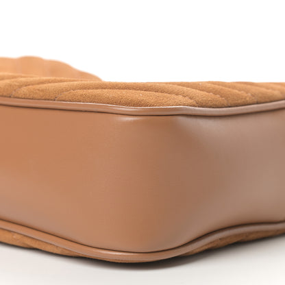 Saint Laurent Suede Matelasse Monogram Lou Camera Bag Cinnamon 7 of 11