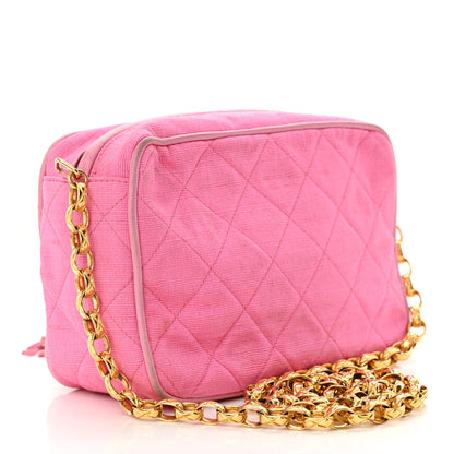 Chanel Canvas Quilted CC Tassel Camera Bag Pink 3 of 13