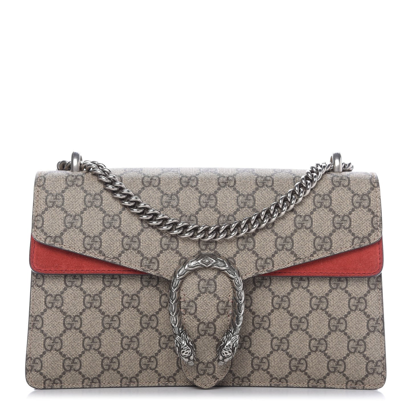 GG Supreme Monogram Small Dionysus Shoulder Bag Red