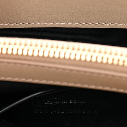 Saint Laurent Suede Matelasse Chevron Monogram Medium College Bag Matte Gold 7 of 10