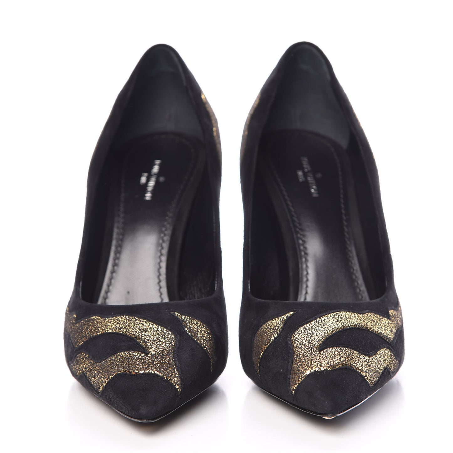 Suede Hypnotic Pump 38 Black Gold
