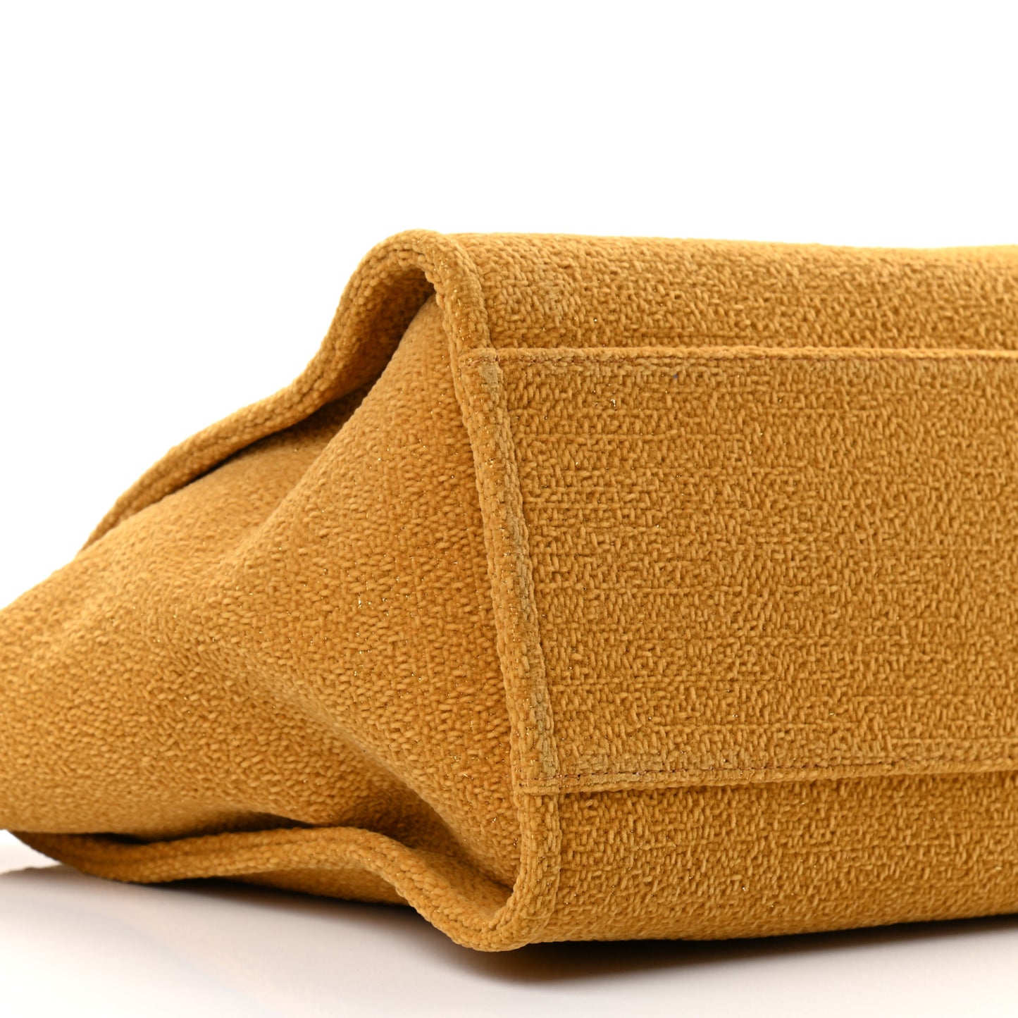 Lurex Boucle Medium Deauville Tote Yellow