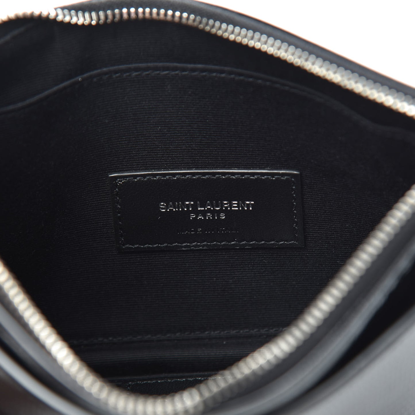 Lizard Embossed Monogram Bill Pouch Black