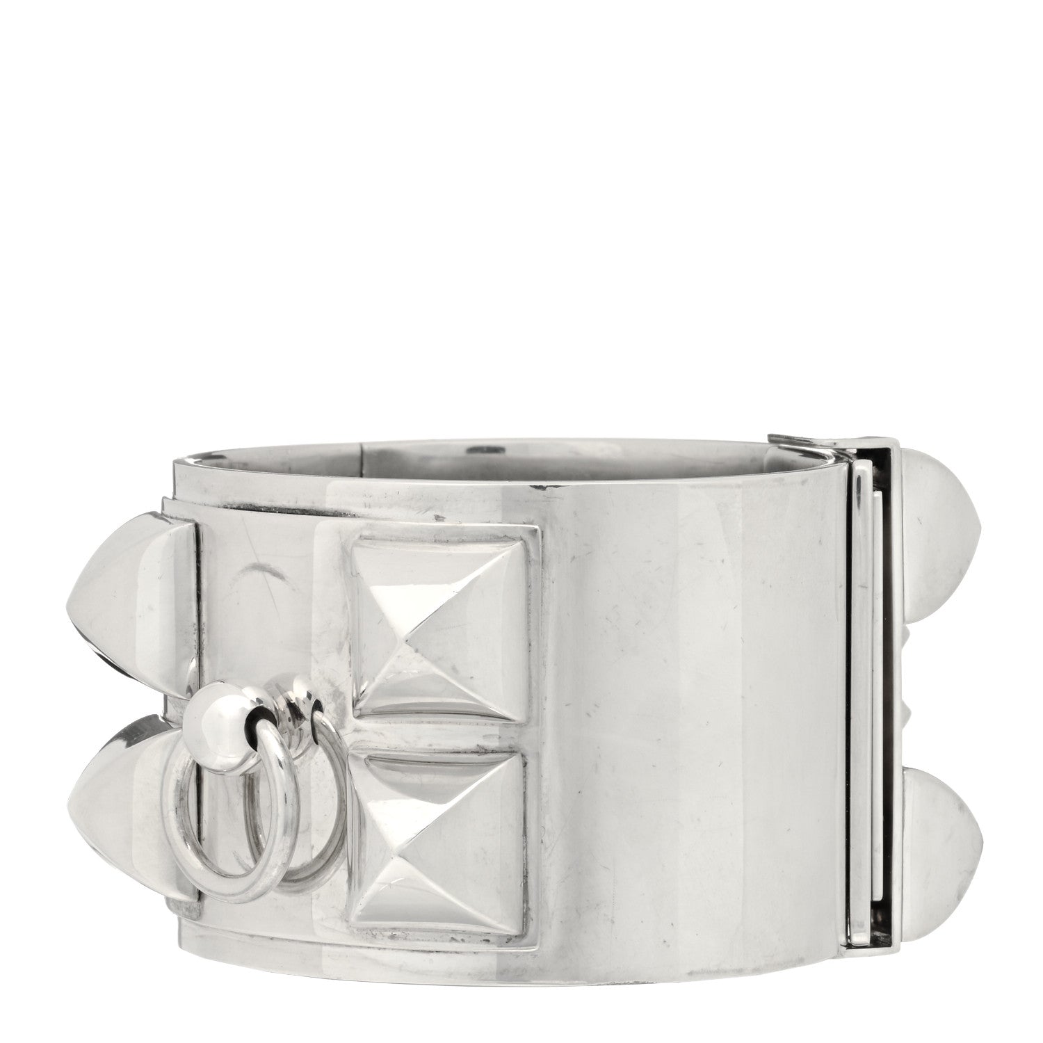 Hermes Sterling Silver Collier De Chien Bracelet 1 of 3