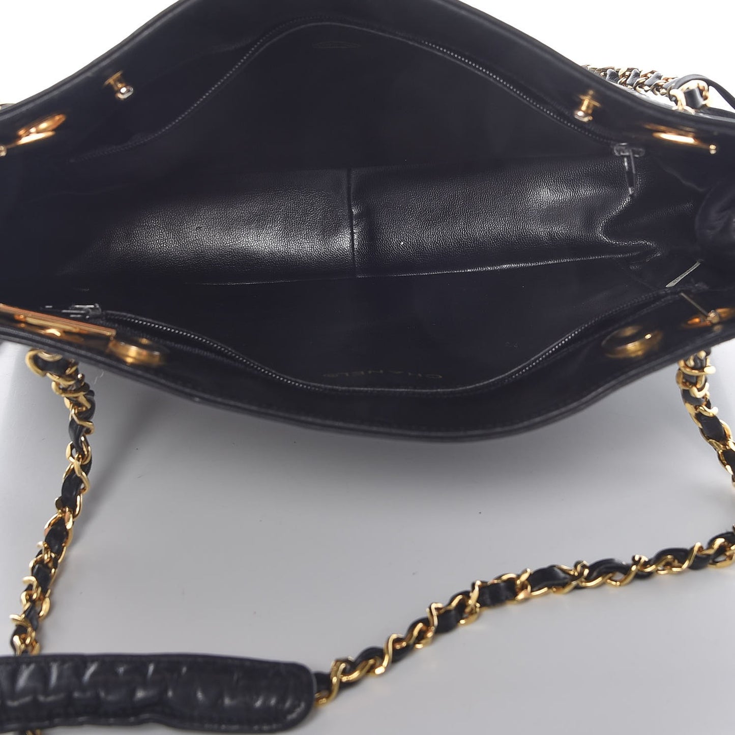 Lambskin Quilted Tote Black