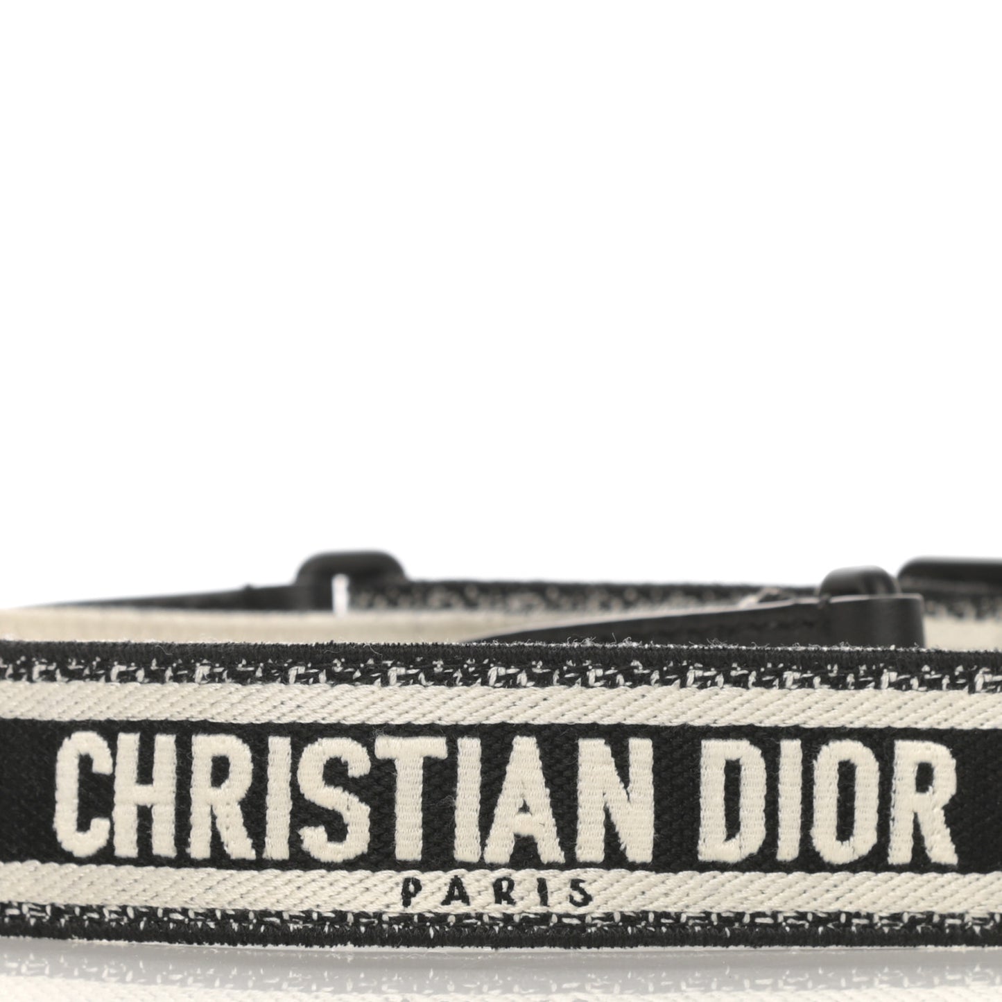 Canvas Embroidered Shoulder Strap Black Ultramatte