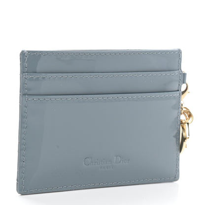 Christian Dior Patent Cannage Lady Dior Card Holder Cloud Blue 3 of 9