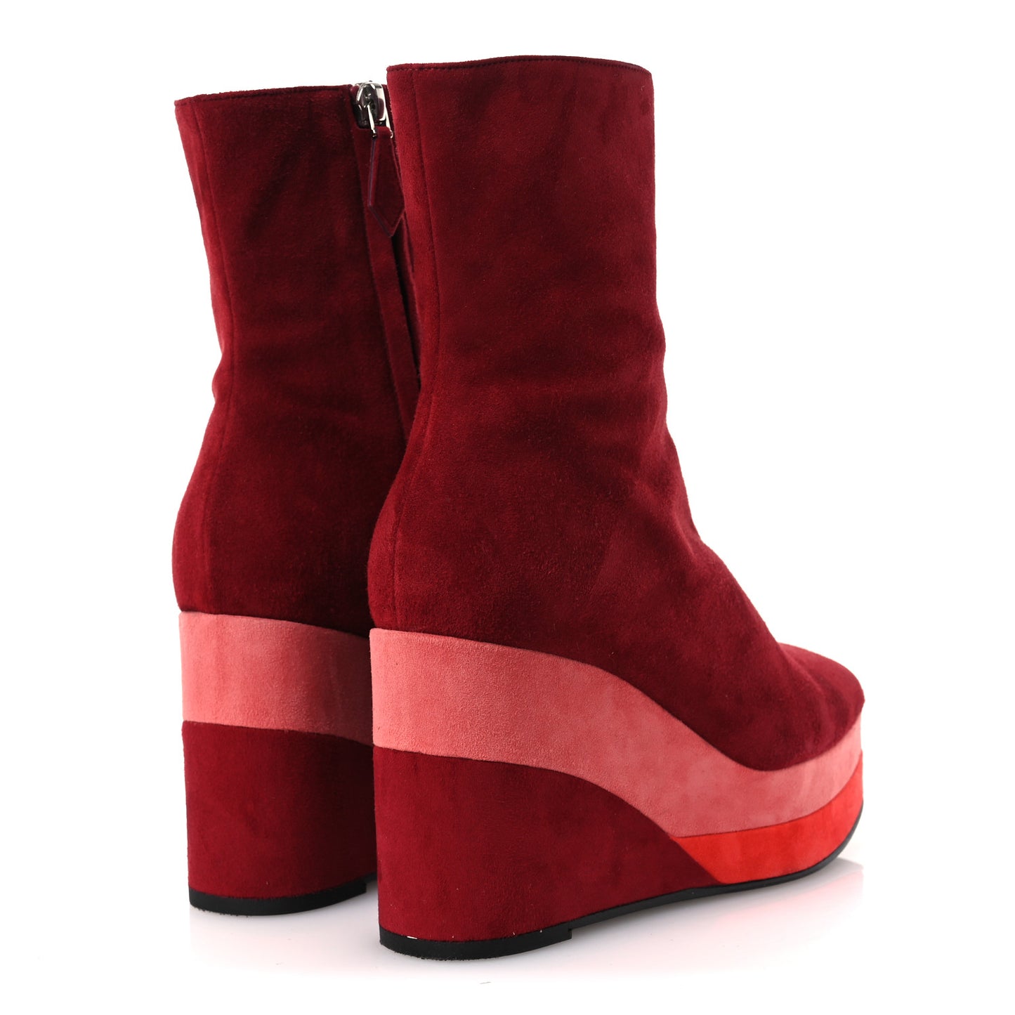 Suede Goatskin Womens Wedge Boot 36