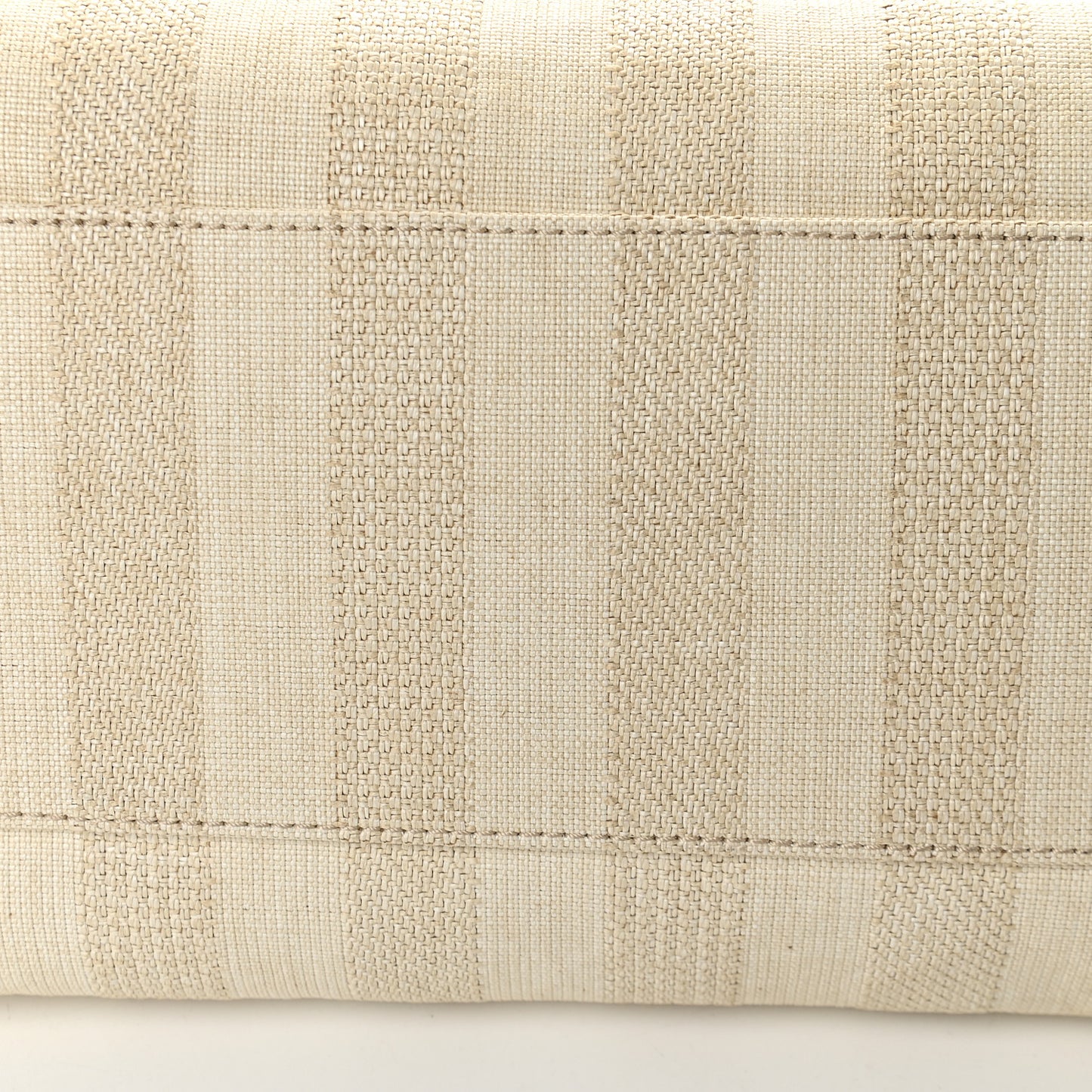 Mixed Fibers Striped Medium Deauville Tote Beige