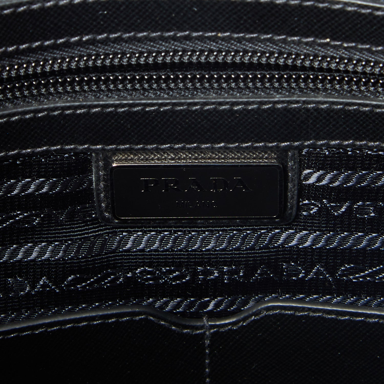 Prada Tessuto Nylon Saffiano Shopping Tote Black 8 of 8