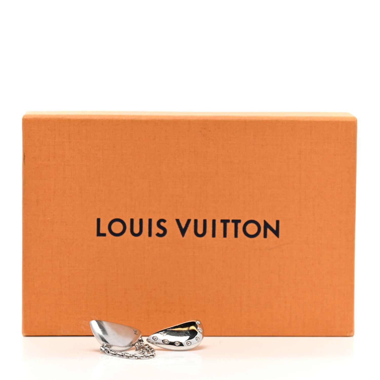Louis Vuitton Brass Bionic Earrings Palladium 5 of 5