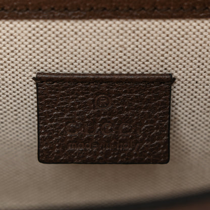 Gucci Monogram Jumbo GG Textured Dollar Calfskin Mini Horsebit 1955 Shoulder Bag Camel Ebony New Acero 6 of 13