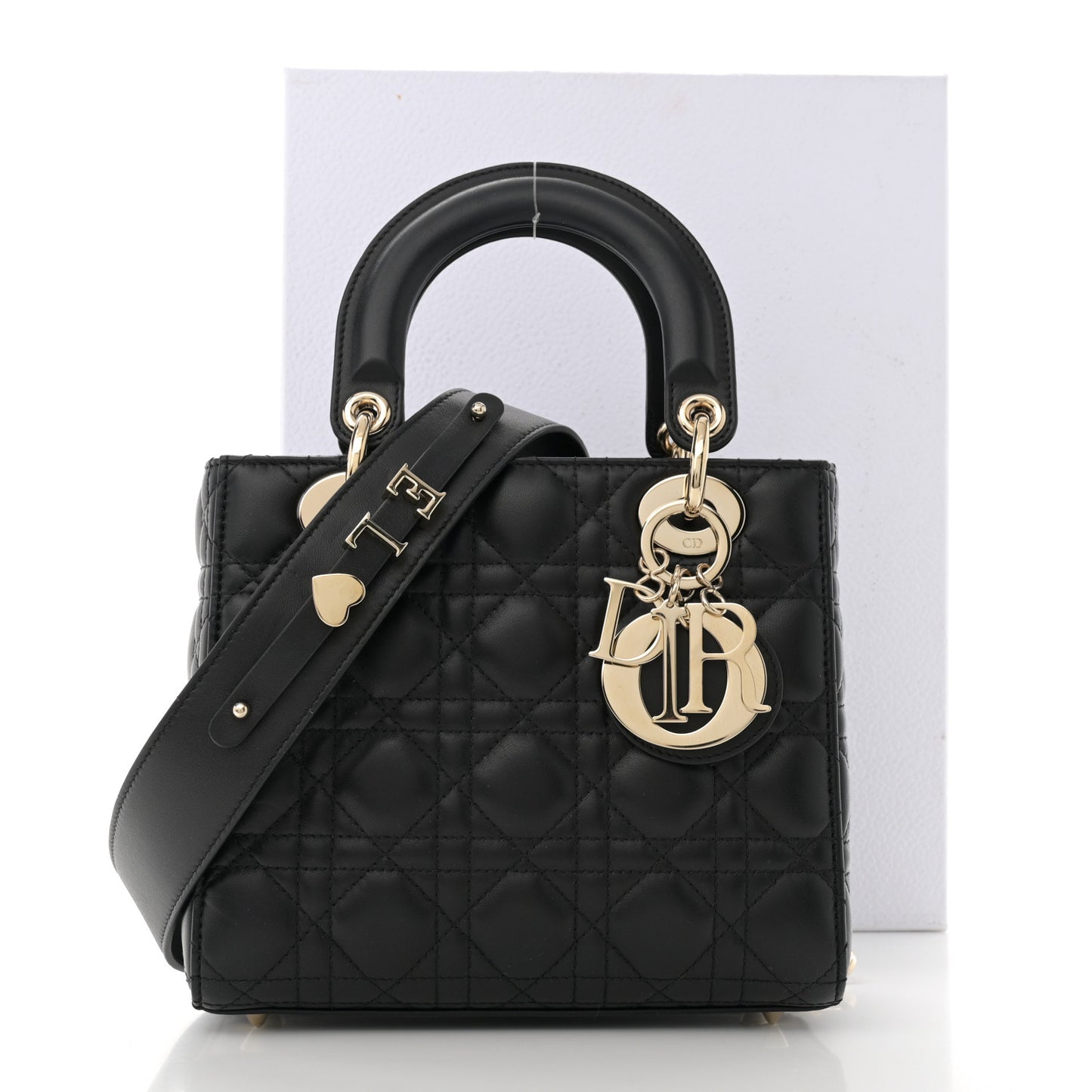 Lambskin Cannage Small My ABCDior Lady Dior Black