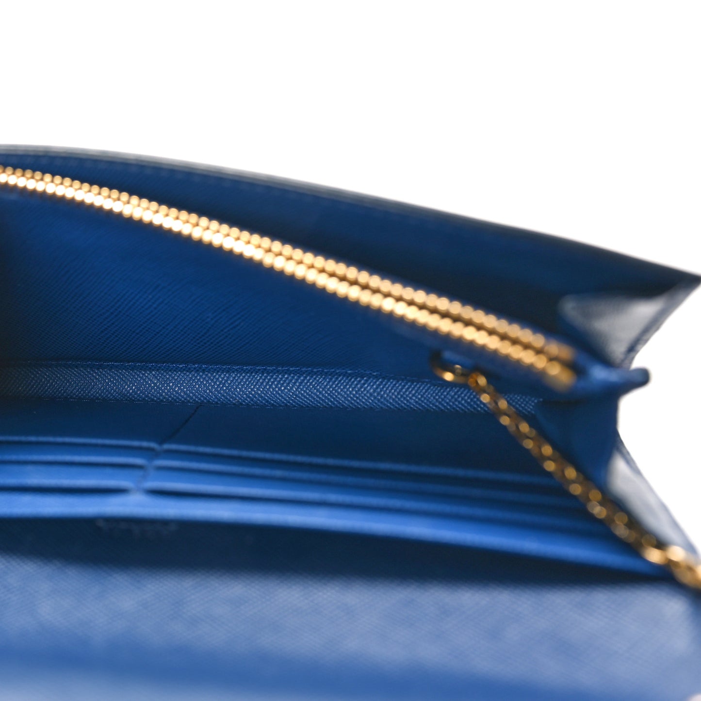 Saffiano Wave Continental Flap Wallet Bluette Azzurro