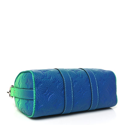Louis Vuitton Taurillon Illusion Keepall XS Bleu Vert 4 of 9
