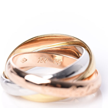 Cartier 18K Pink Yellow White Gold Classic Les Must De Trinity Ring 51 5.75 5 of 6