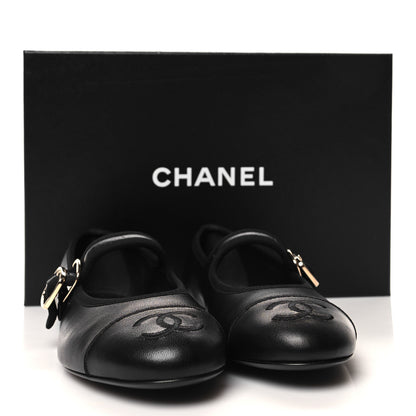 Chanel Lambskin Mary Jane Flats 36 Black 9 of 9