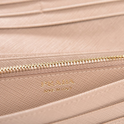 Prada Saffiano Continental Flap Wallet Cammeo 6 of 11