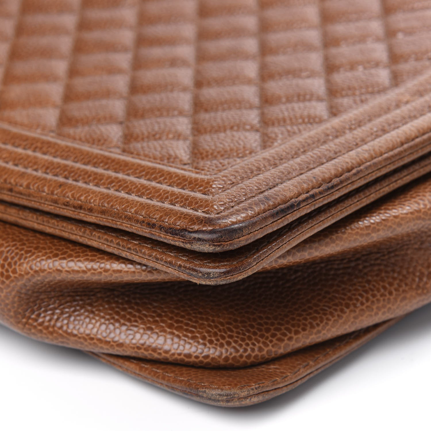 Chanel Caviar Quilted Large Boy Flap Light Brown 7 of 10