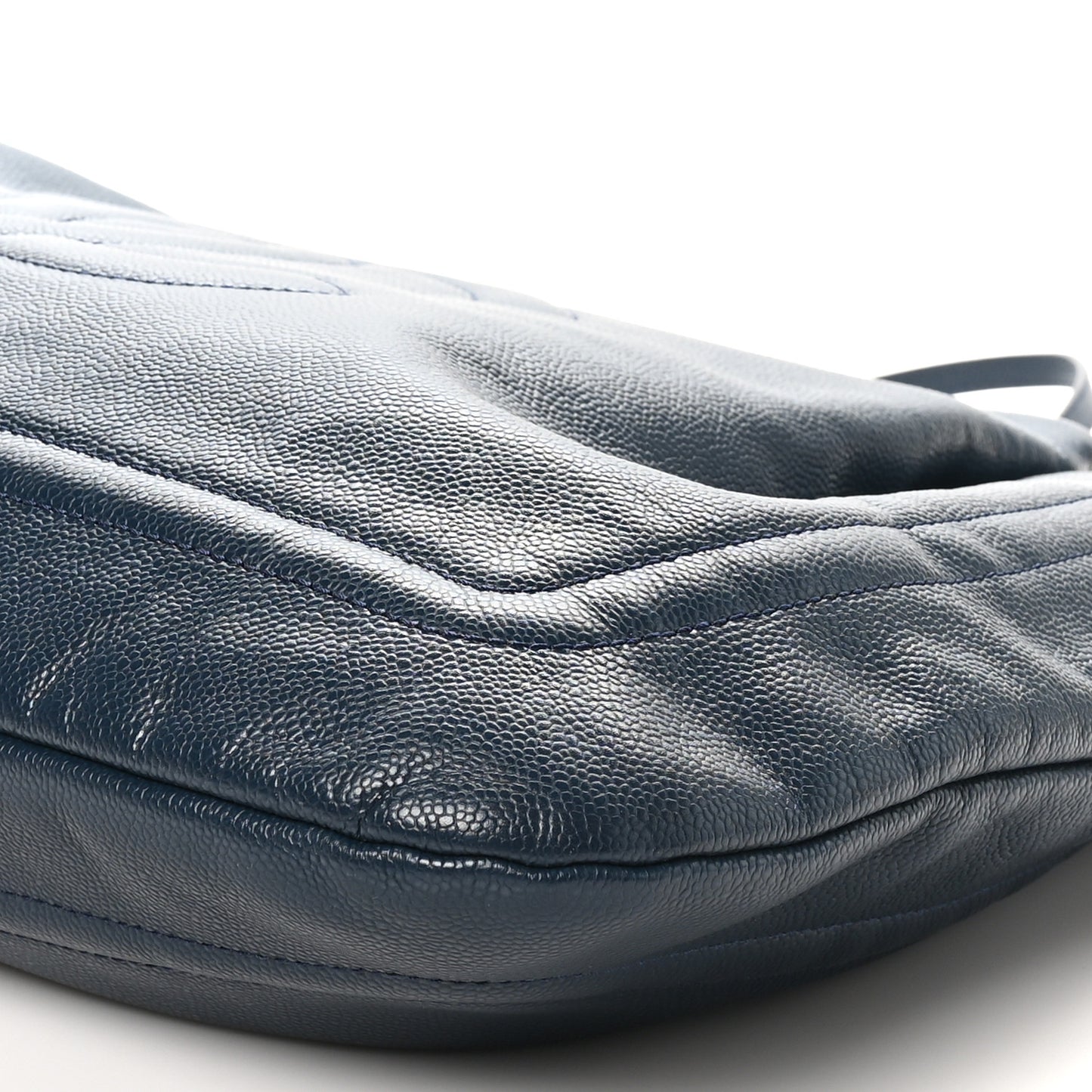Caviar CC Timeless Shoulder Bag Navy Blue