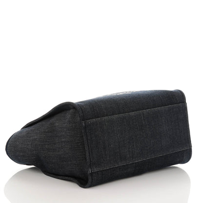 Chanel Canvas Large Deauville Tote Dark Blue 4 of 7