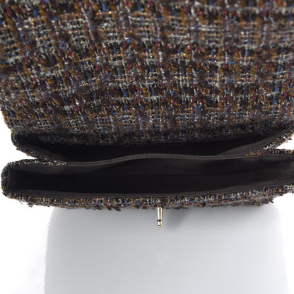 Chanel Tweed Wood Knock On Wood Top Handle Bag Brown Blue Purple Gold 6 of 10
