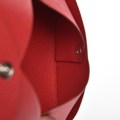Hermes Epsom Calvi Card Case Rouge Casaque 7 of 9