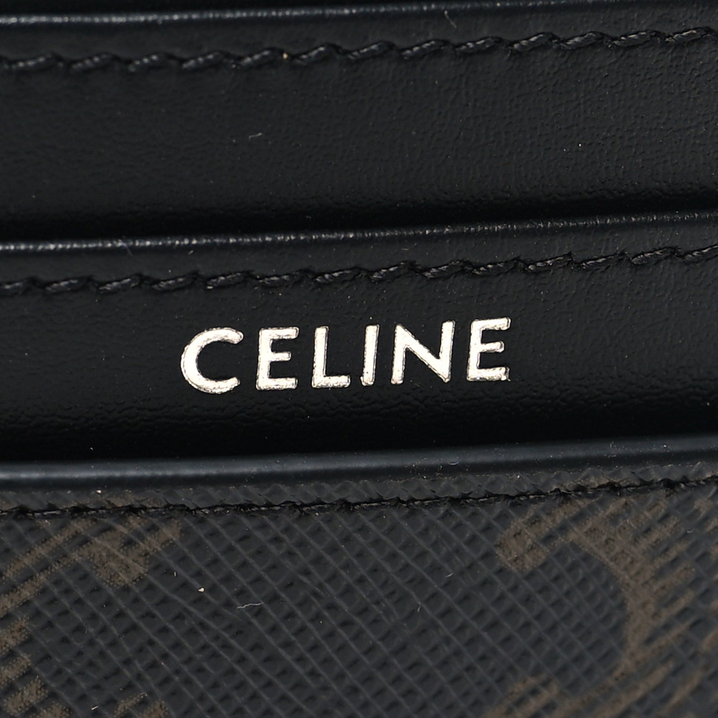 Triomphe Canvas Card Holder Tan