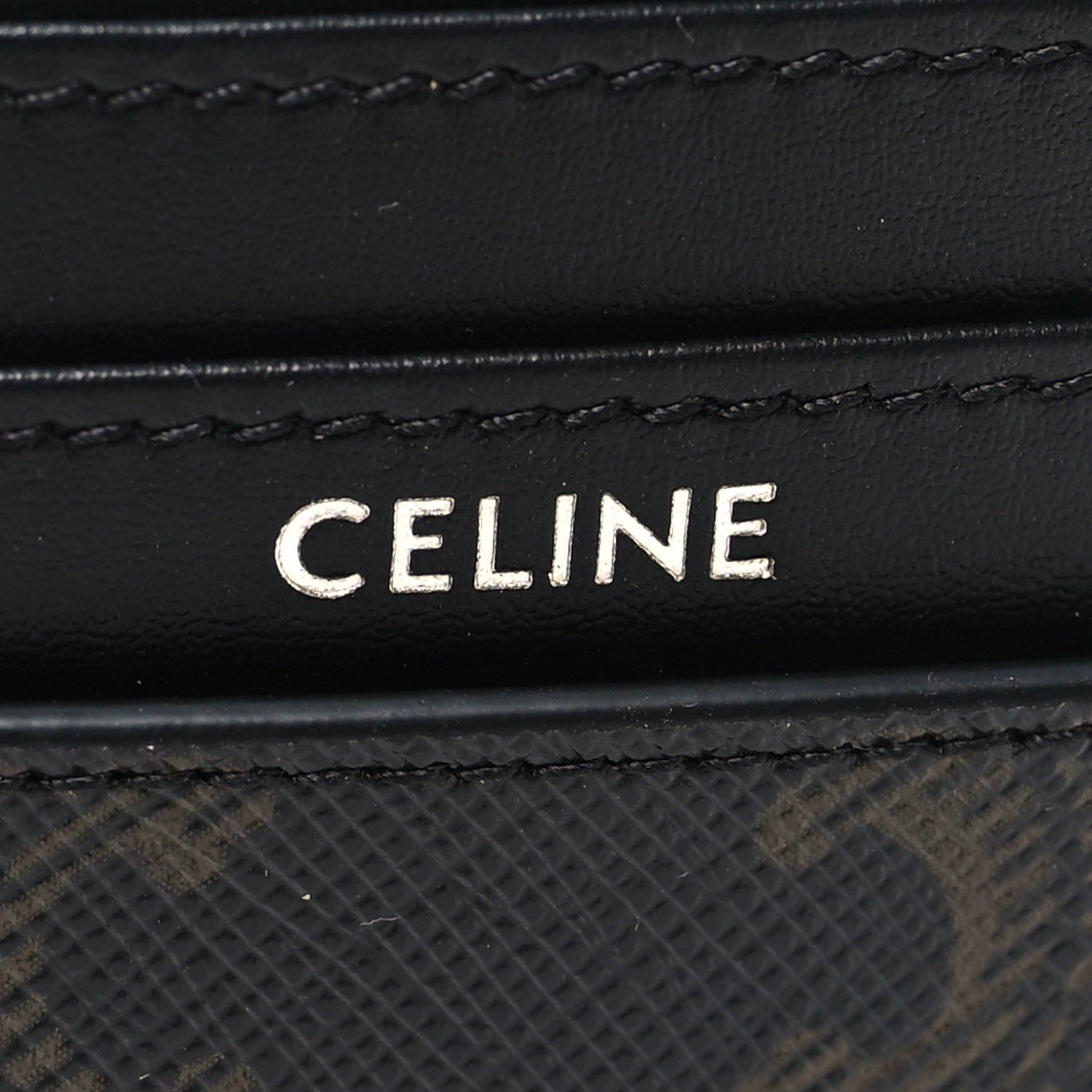 Celine Triomphe Canvas Card Holder Tan 7 of 9