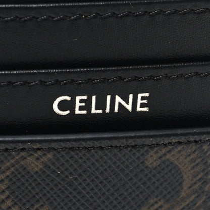 Celine Triomphe Canvas Card Holder Tan 7 of 9