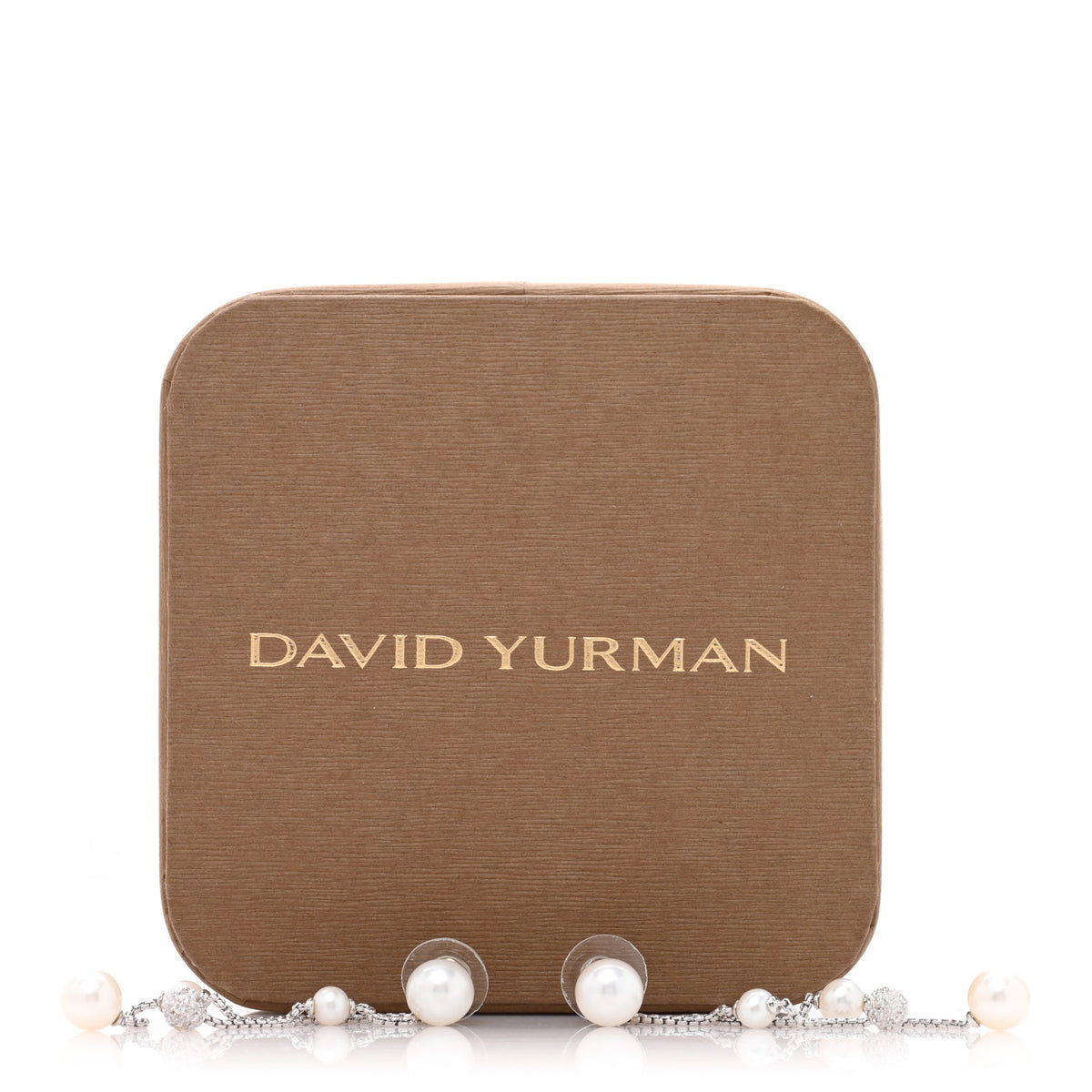 David Yurman Sterling Silver Diamond Cultured Pearl Two Row Pave Drop Earrings 5 of 5
