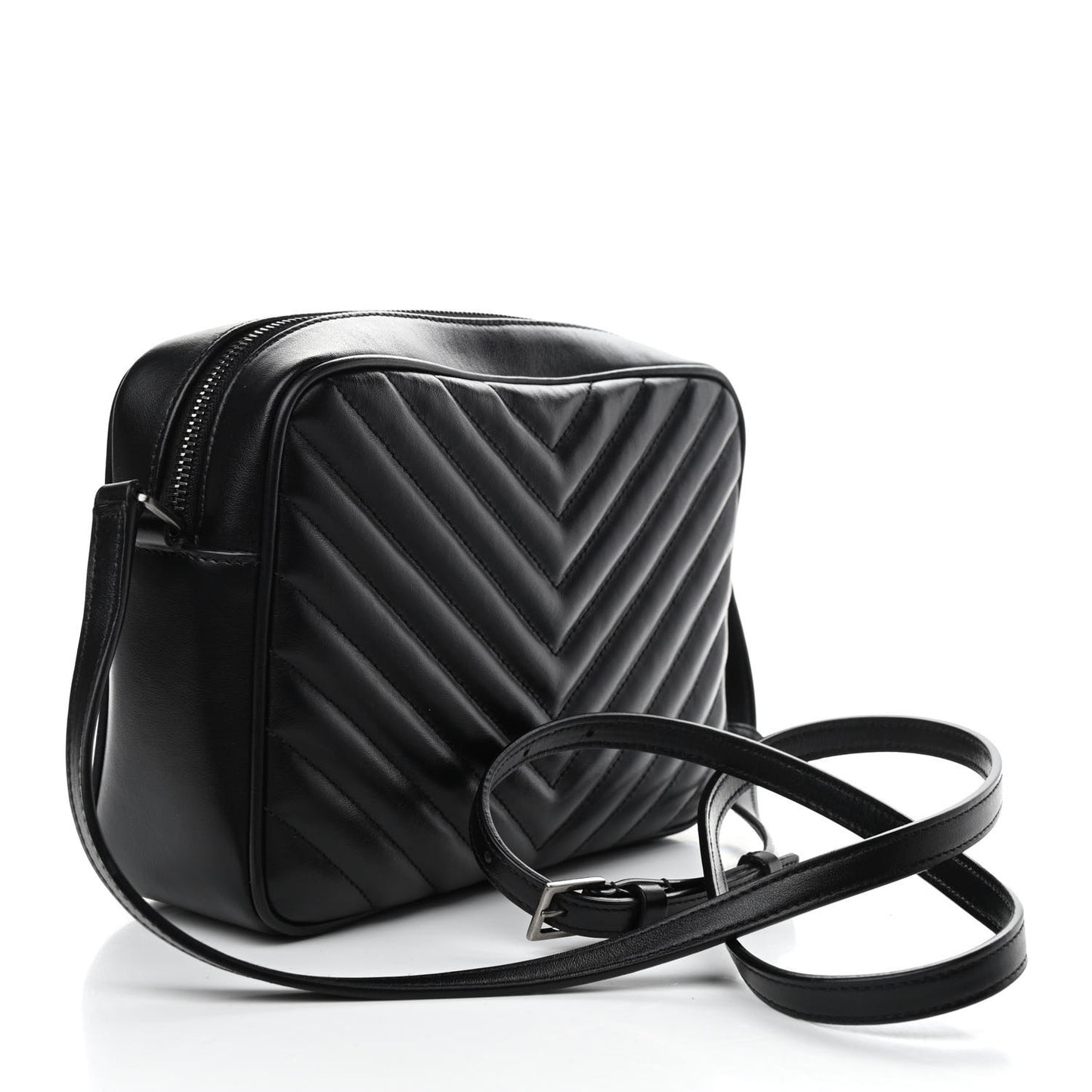 Calfskin Matelasse Monogram Lou Camera Bag Black