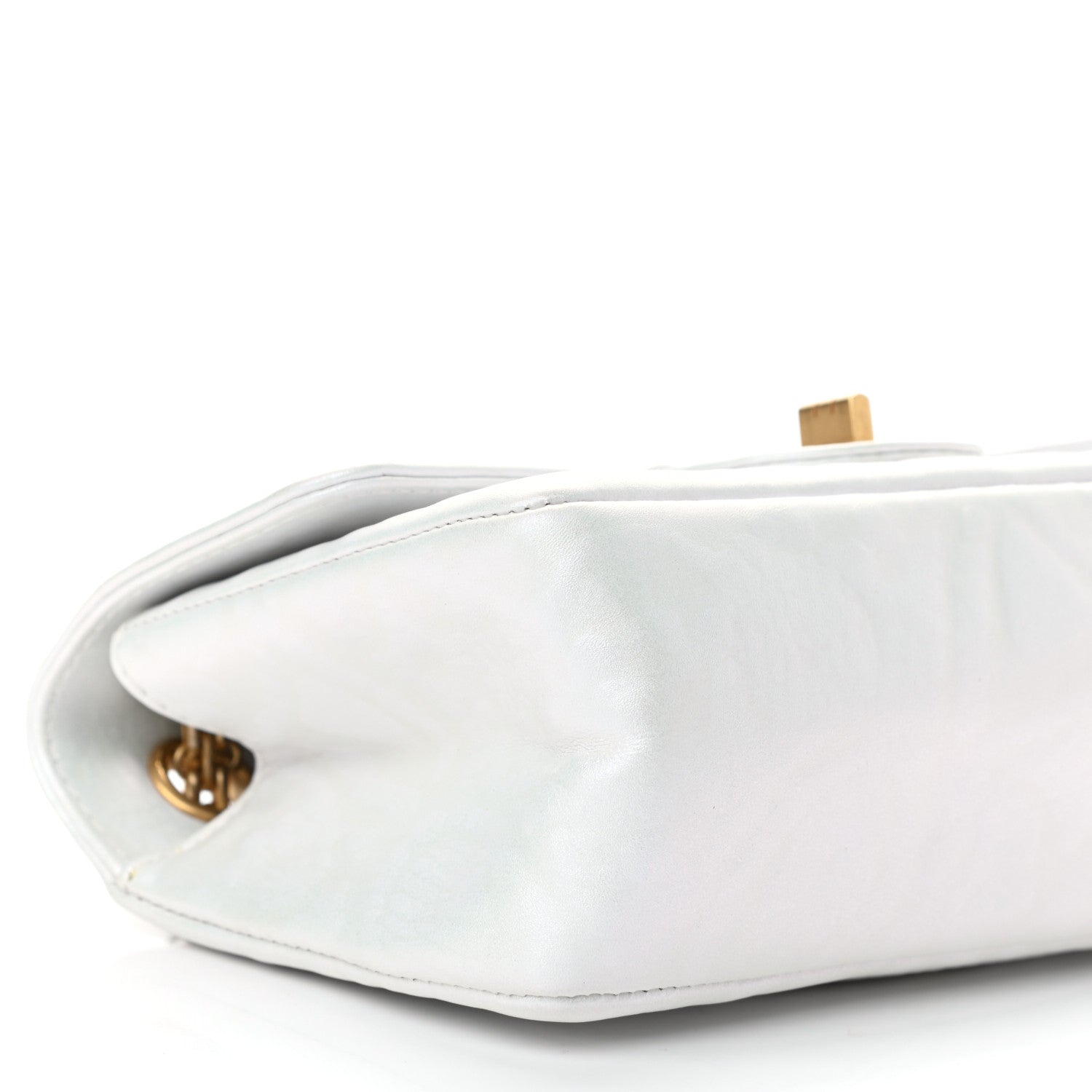 Chanel Iridescent Calfskin Embossed 2.55 Reissue Mini Flap White 9 of 10