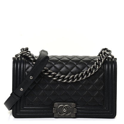 Chanel Caviar Quilted Medium Boy Flap Black 1 of 4