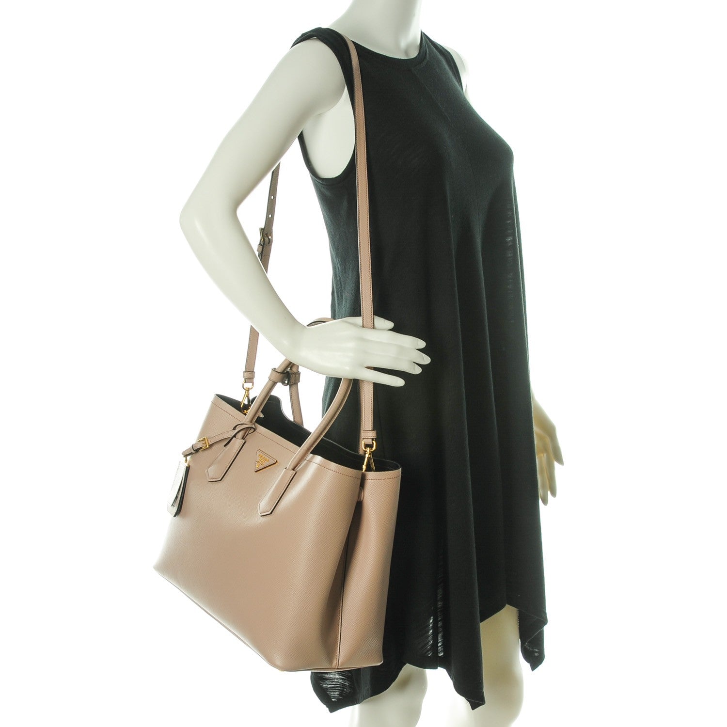 Prada Saffiano Cuir Large Double Bag Cammeo 2 of 7