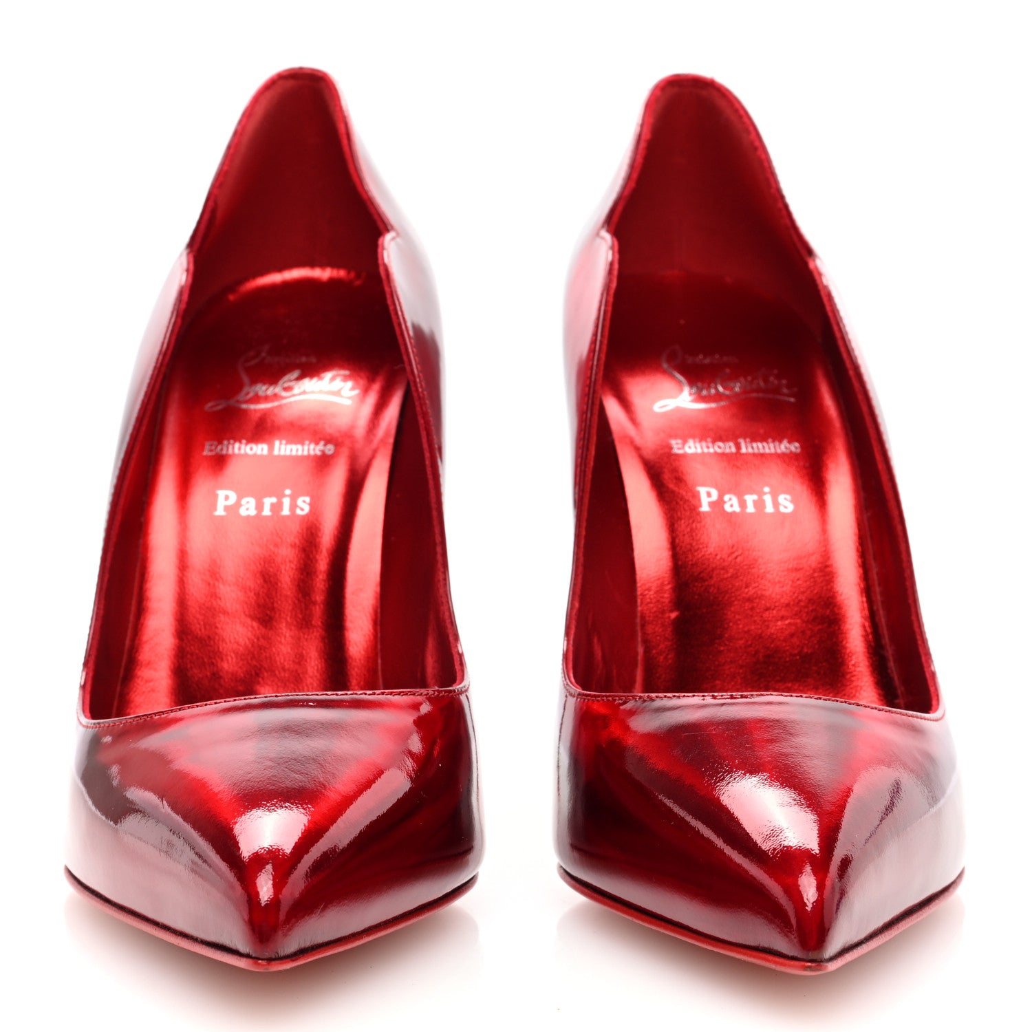 Christian Louboutin Metallic Patent Psychic Crystal Strass Hot Chick Pumps 38.5 Loubi 2 of 7