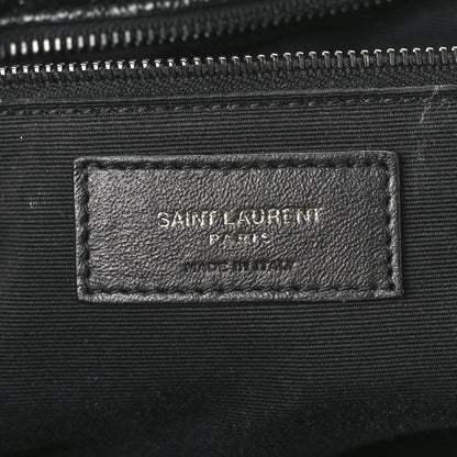 Saint Laurent Crinkled Calfskin Matelasse Monogram Medium Niki Chain Satchel Black 6 of 14