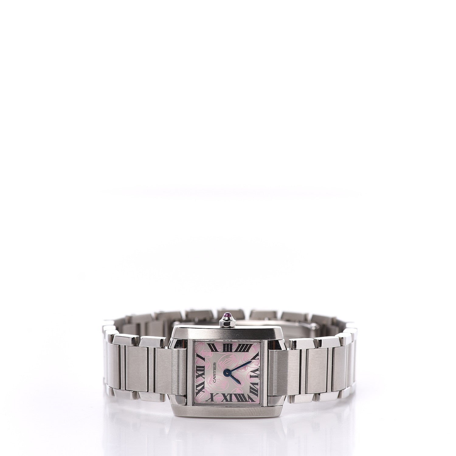 Cartier Stainless Steel 20mm Tank Francaise Quartz Watch Pink 3 of 6