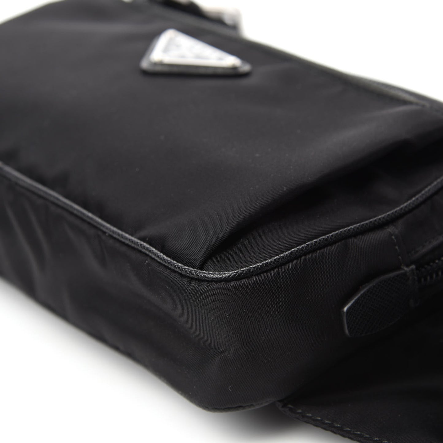 Tessuto Nylon Saffiano Belt Bag Black