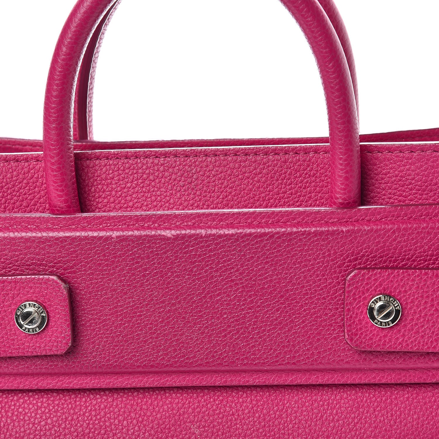 Givenchy Grained Calfskin Mini Horizon Satchel Fushia 22 of 22
