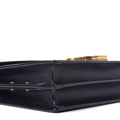Saint Laurent Grain De Poudre Monogram Cassandra Clasp Bag Black Rouge Legion 11 of 12